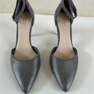 Cole Haan Metallic Ankle Strap Heel